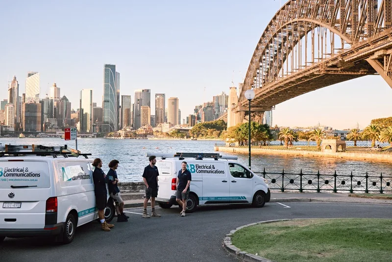 Our plumbing team with vans